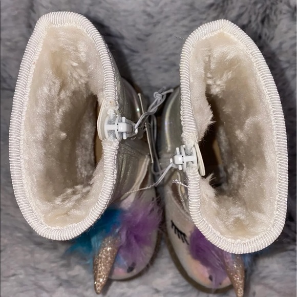 Cat & Jack Toddler Size 5 Sparkly Unicorn Boots - Picture 7 of 8